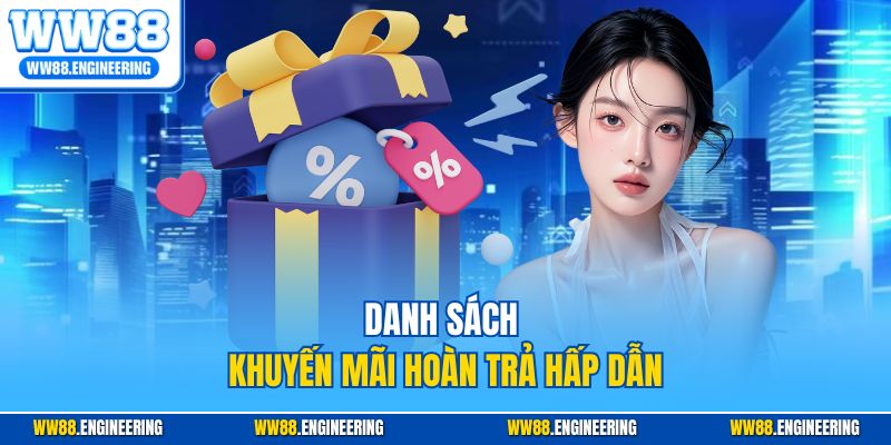 Danh sách khuyến mãi hoàn trả hấp dẫn